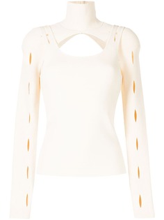 Dion Lee cut-out layered long-sleeve top