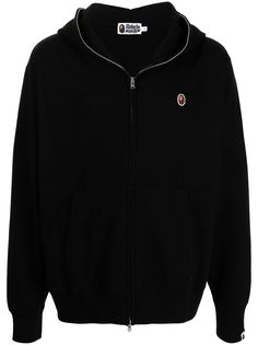 A BATHING APE® худи на молнии с вышитым логотипом