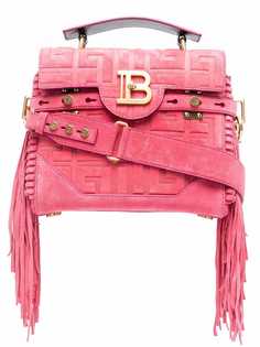 Balmain жаккардовая сумка B-Buzz 23