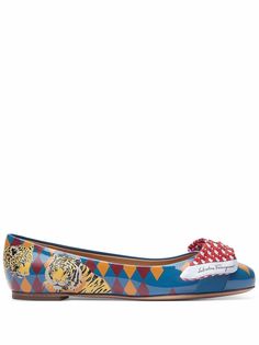 Salvatore Ferragamo балетки Varina с принтом