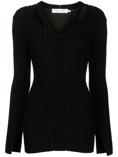 Proenza Schouler White Label джемпер в рубчик с V-образным вырезом