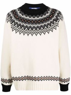 Junya Watanabe MAN джемпер Shetland с узором вязки интарсия