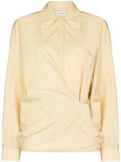 Lemaire LEMAIRE TOP SHRT LS ASYM PLCKT W GTHRD