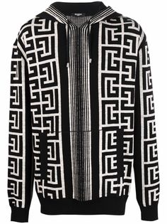 Balmain худи с монограммой
