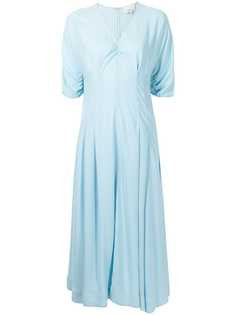 3.1 Phillip Lim SATIN CREPE MIDI DAY DRESS W BUBBLE SLVS
