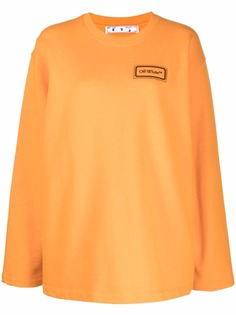 Off-White толстовка с нашивкой-логотипом
