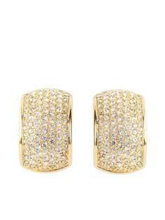 Christian Dior серьги-кольца 1980-х годов с кристаллами