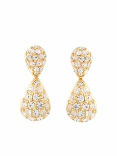 Christian Dior серьги-подвески 1980-х годов с кристаллами