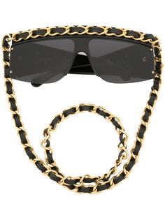 Chanel Pre-Owned солнцезащитные очки 1990-х годов с логотипом