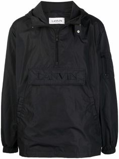 LANVIN ветровка на молнии с вышитым логотипом