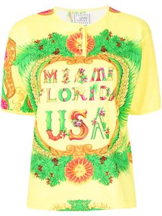 Versace Pre-Owned футболка 1990-2000 годов с принтом Miami Florida USA