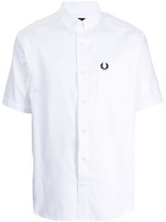 FRED PERRY рубашка с вышитым логотипом