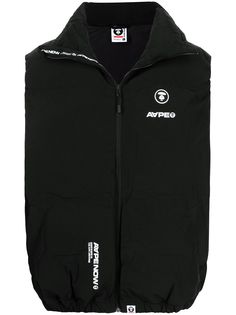 AAPE BY *A BATHING APE® дутый жилет с логотипом