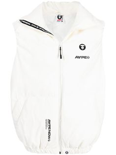 AAPE BY *A BATHING APE® дутый жилет с высоким воротником