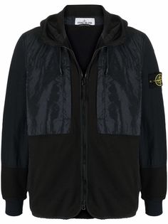 Stone Island худи на молнии с нашивкой Compass