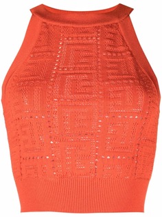 Balmain топ вязки интарсия с монограммой