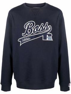 BOSS толстовка с вышитым логотипом