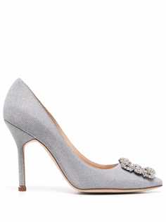 Manolo Blahnik туфли-лодочки Hangisi 90 с блестками