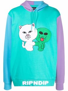 Ripndip худи в стиле колор-блок с нашивкой