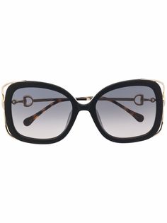 Gucci Eyewear солнцезащитные очки в массивной оправе