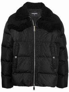 Dsquared2 пуховик с воротником из овчины