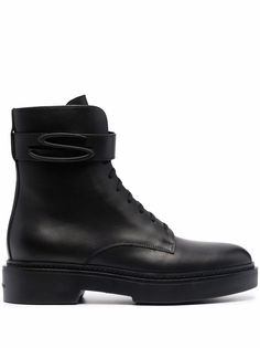 Santoni ботинки в стиле милитари