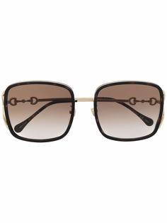 Gucci Eyewear солнцезащитные очки в массивной оправе