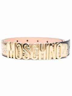 Moschino ремень с эффектом металлик