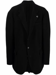 Raf Simons пальто оверсайз с нашивкой-логотипом