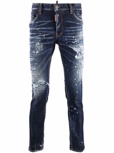 Dsquared2 джинсы скинни с эффектом потертости