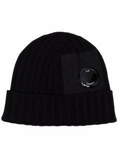 C.P. Company шерстяная шапка бини с декором Lens