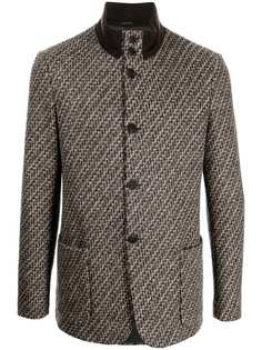 Giorgio Armani шерстяной пиджак с высоким воротником