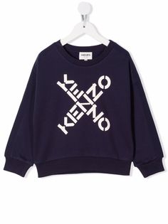 Kenzo Kids толстовка из джерси с логотипом