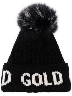 Goldbergh шапка с помпоном и надписью