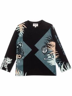 Kenzo Kids футболка с графичным принтом