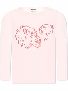 Kenzo Kids топ с длинными рукавами и принтом