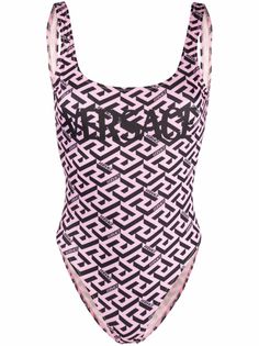 Versace купальник с геометричным принтом