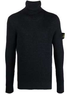 Stone Island джемпер с высоким воротником и нашивкой-логотипом