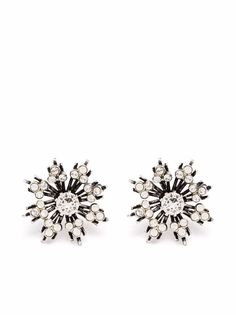 Saint Laurent серьги с кристаллами
