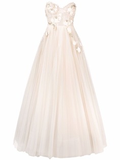 Loulou свадебное платье с цветочной аппликацией