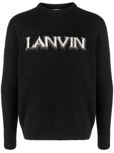 LANVIN джемпер вязки интарсия с логотипом