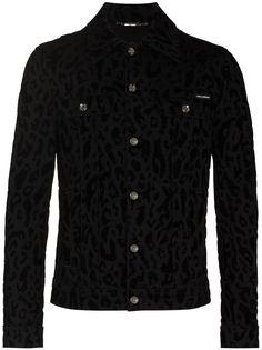 Dolce & Gabbana джинсовая куртка с леопардовым принтом