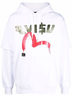 Evisu худи с кулиской и логотипом