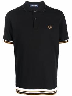 FRED PERRY рубашка поло с отделкой в полоску