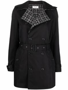 Saint Laurent твидовый двубортный тренч