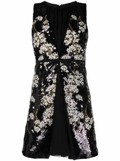 Giambattista Valli расклешенное платье с цветочным принтом