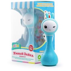 Интерактивная развивающая игрушка alilo Умный зайка R1, синий