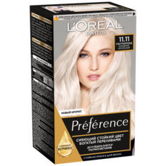 LOreal Paris Preference стойкая краска для волос, 11.11, Пепельный Ультраблонд