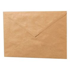 Конверты С5 (162х229 мм) крафт, клей, 90 г/м2, комплект 1000 шт треугольный клапан, 76423 Ряжская печатная фабрика