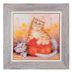 Панно керамическое Теплый и пушистый дом 15х15 ANG-1167 113-504865 Artangels